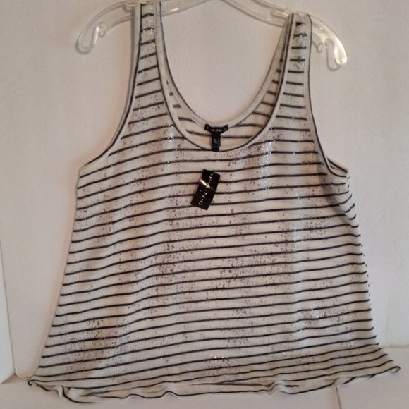 FANG Tops - Fang silver splatter knit tank top sz XL NWT
